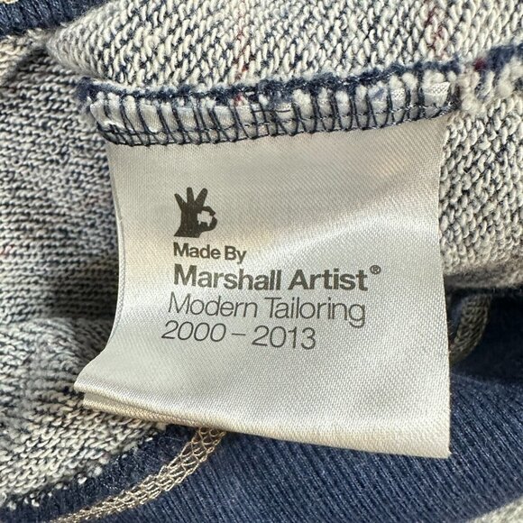 Marshall Artist Sweatshirt XL Blue Striped Crewneck - Picture 3 of 12